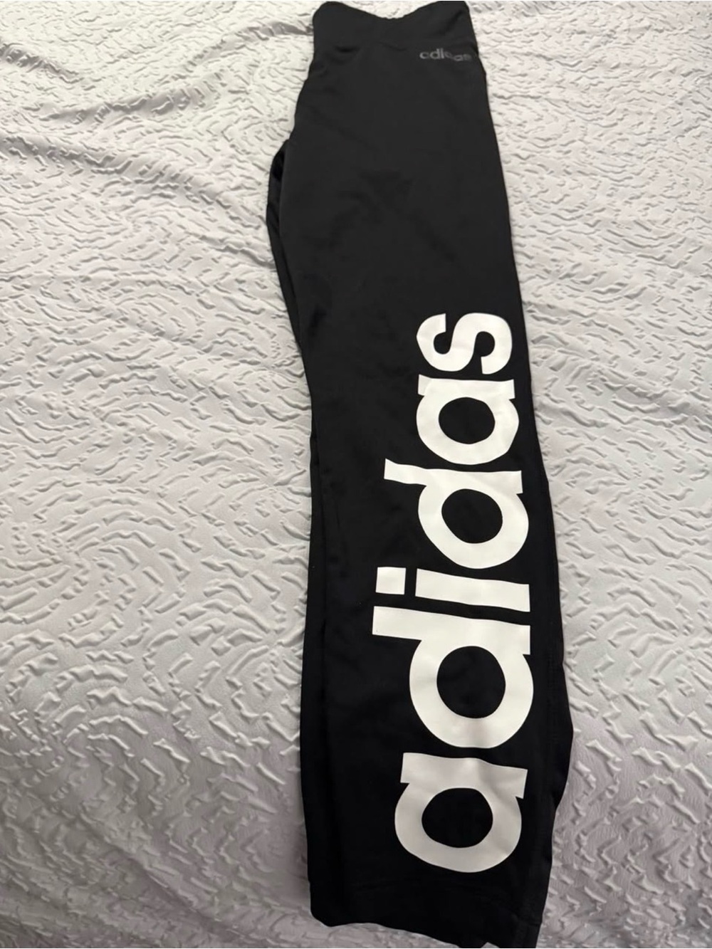 adidas Ankle  Length Black Logo Leggings